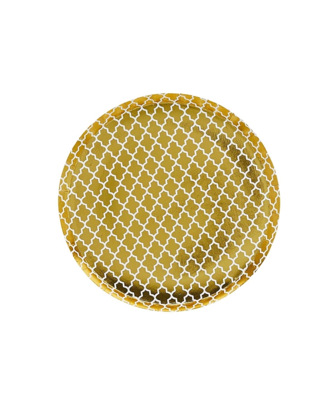 Platos Papel 18cm Oro Eid Mubarak
