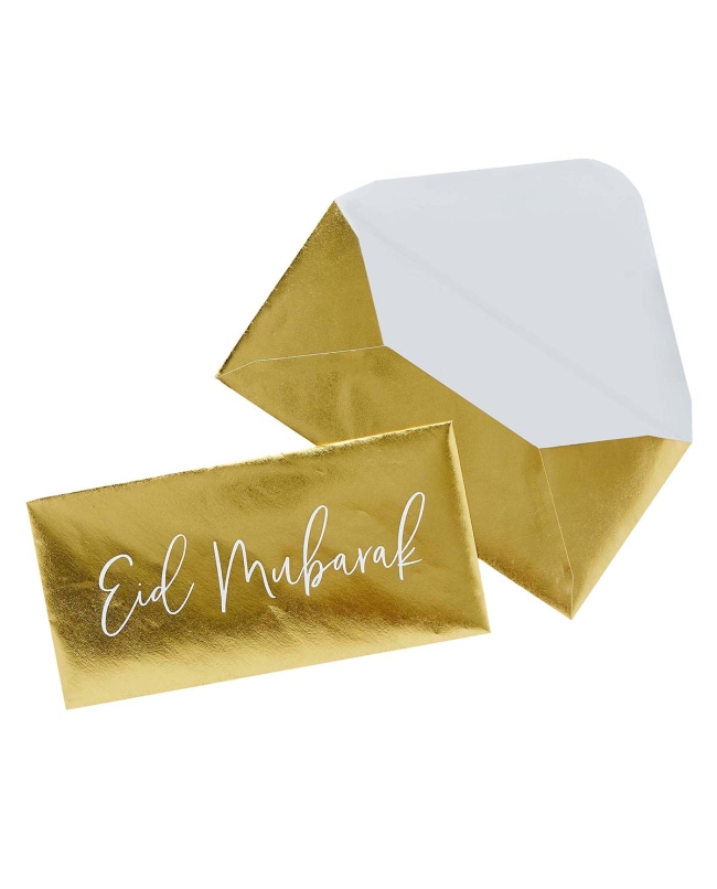 Sobres Dinero Oro Eid Mubarak 10 X 30cm