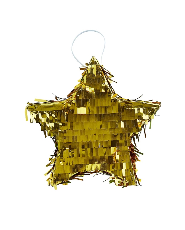 Piñata Estrella Oro 6 X 25 X 25cm
