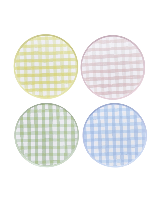 Platos Papel 22,5cm Cuadros