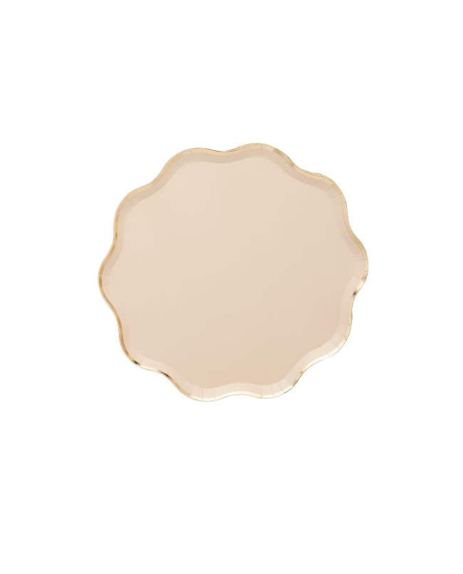 Platos Papel 23cm Champan