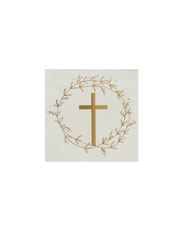 Servilletas 33 X 33cm Cruz Oro
