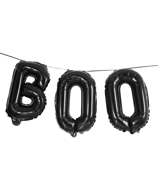 Globo Foil 16/40cm Boo Negro