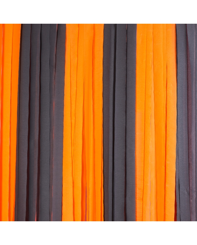 Deco Serpentinas Negro Y Naranja