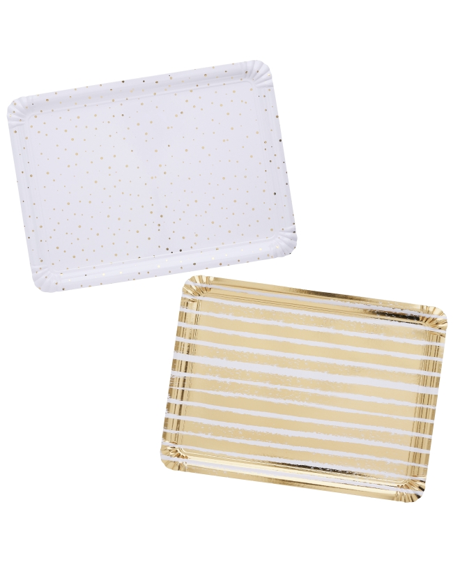 Bandejas Oro 39 X 29cm Papel