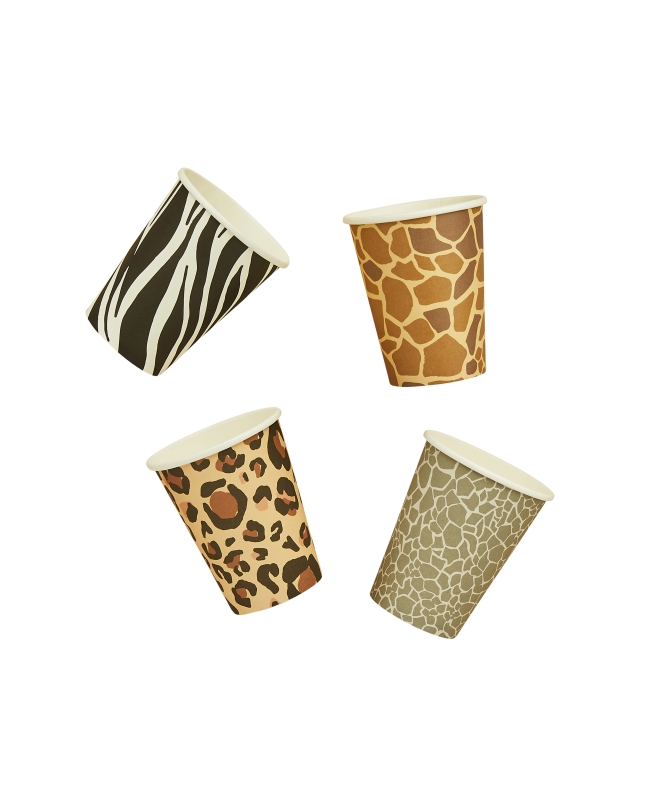 Vasos Papel 250ml Animal Print