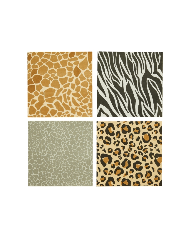 Servilletas 16,5 X 16,5cm Animal Print