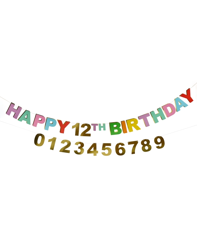 Pancarta Personalizable Happy Bday Premium Brights 3m Carton