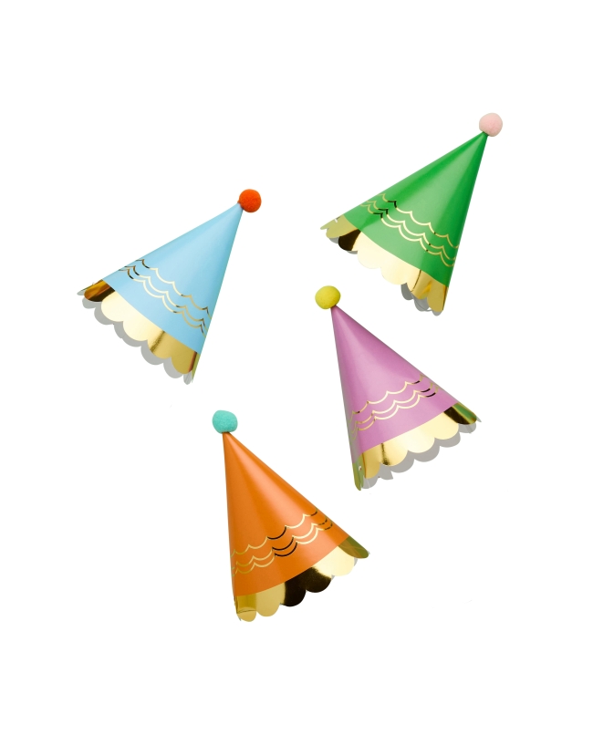 Gorros Fiesta Premium Bright Pompones 9 X 16cm