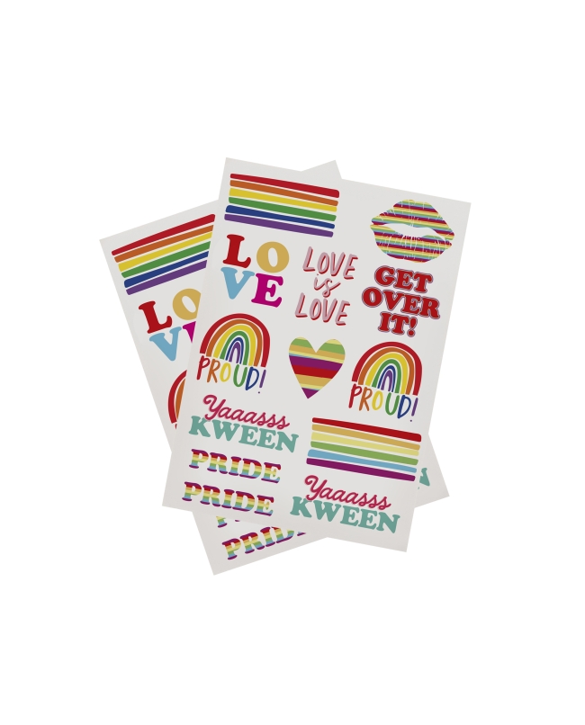 Tatuajes Temporales Pride 21 X 15cm