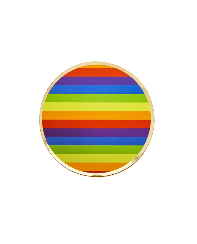 Platos Papel 22,5cm Arcoiris