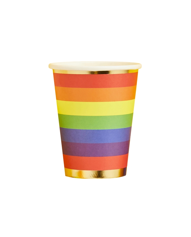 Vasos Papel 250ml Arcoiris