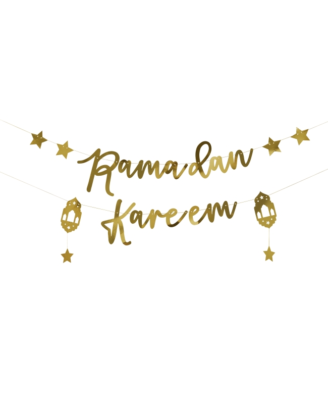 Pancarta Oro Ramadan Kareem 2 X 2m Carton