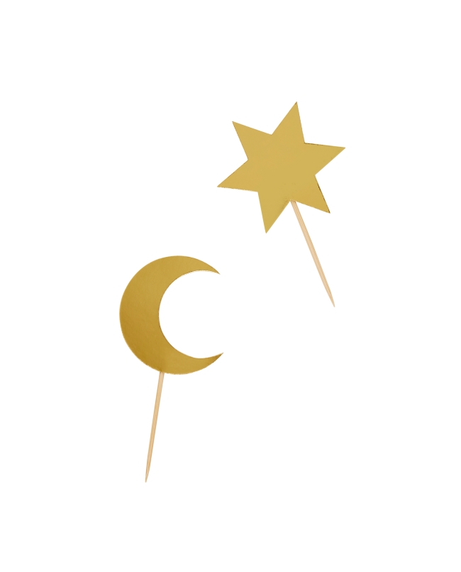 Pinchos Luna Y Estrella 5 X 10cm