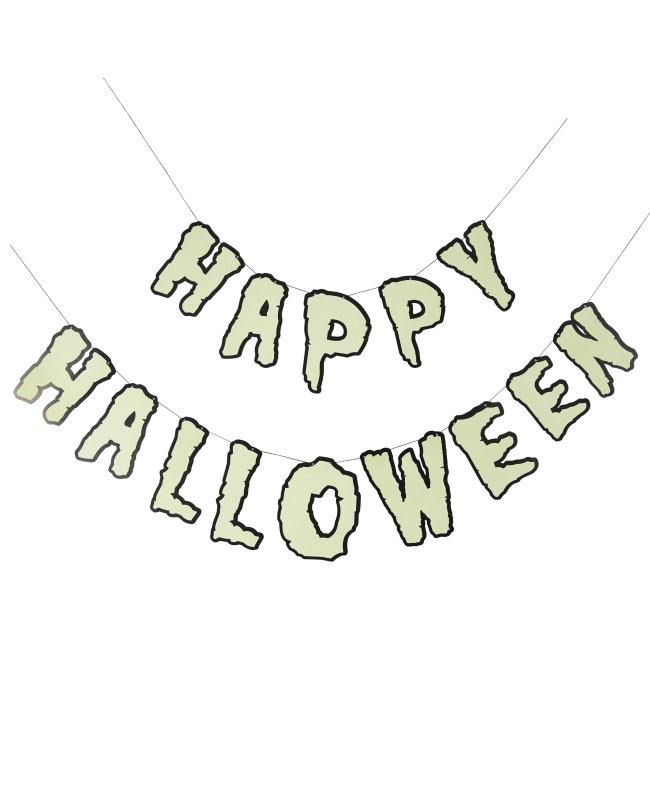 Guirnalda Happy Halloween Brilla Oscuridad 2m Carton