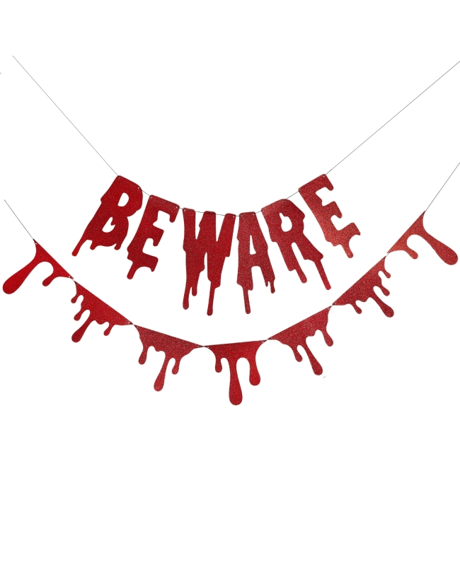 Guirnalda Roja Brillo Beware 2m Carton