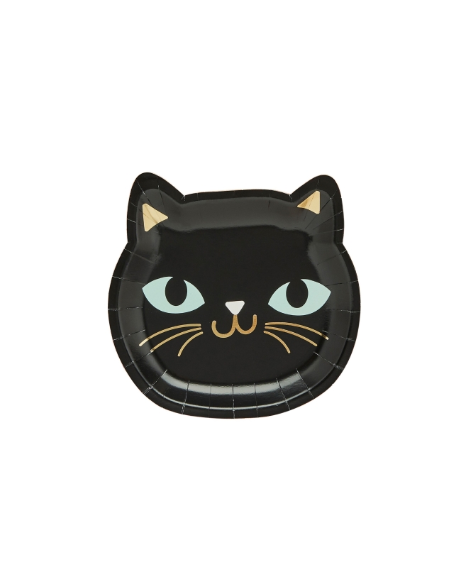 Platos Carton Forma Gato