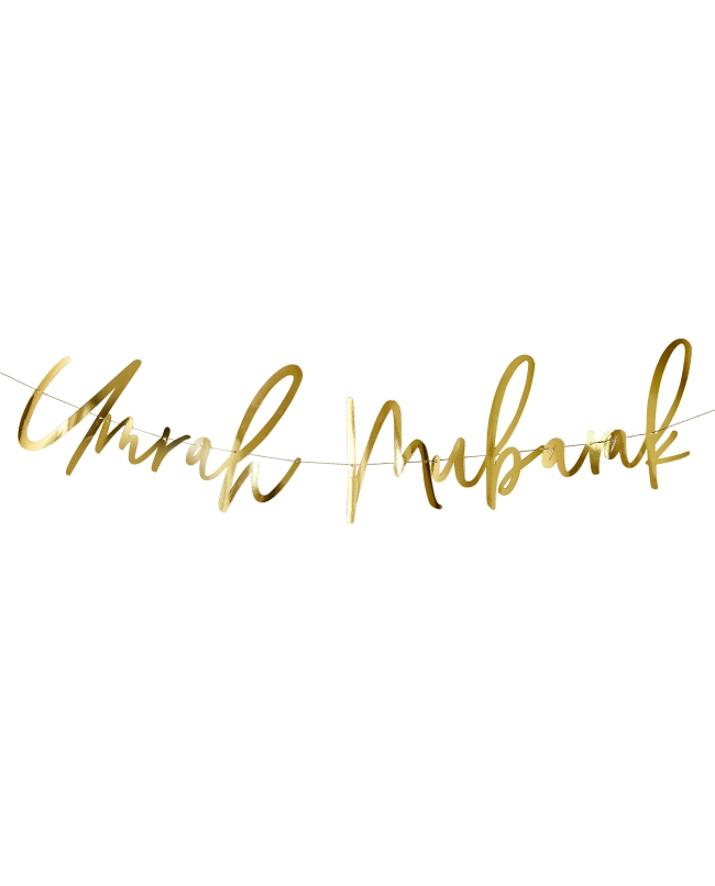 Pancarta Oro Umrah Mubarak 2m Carton