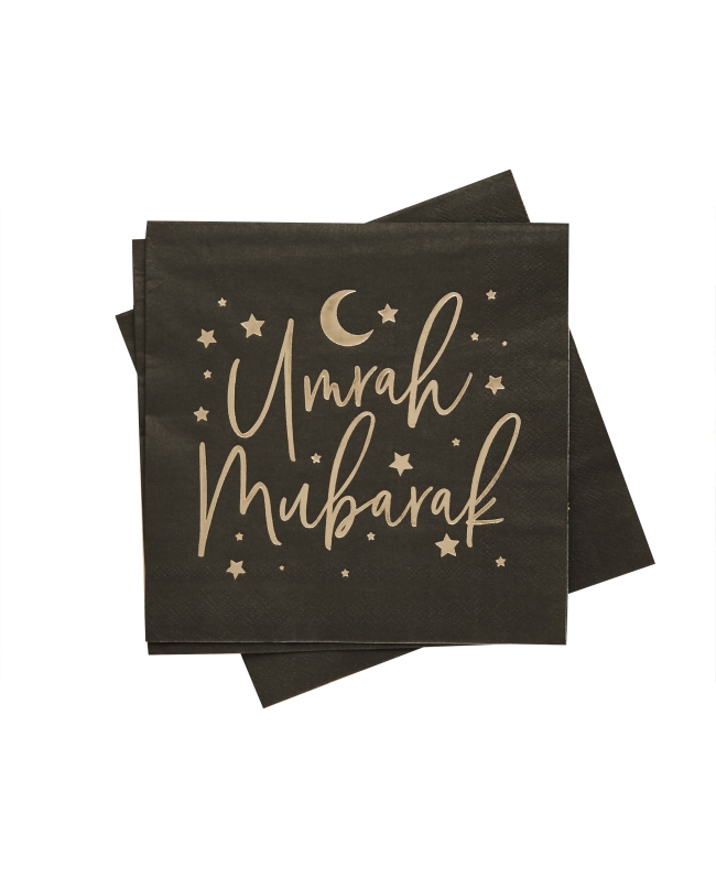 Servilletas 33 X 33cm Umrah Mubarak