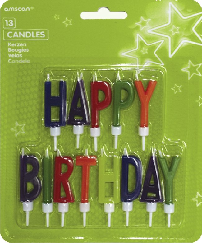 Velas Letras Happy Birthday 5,5cm