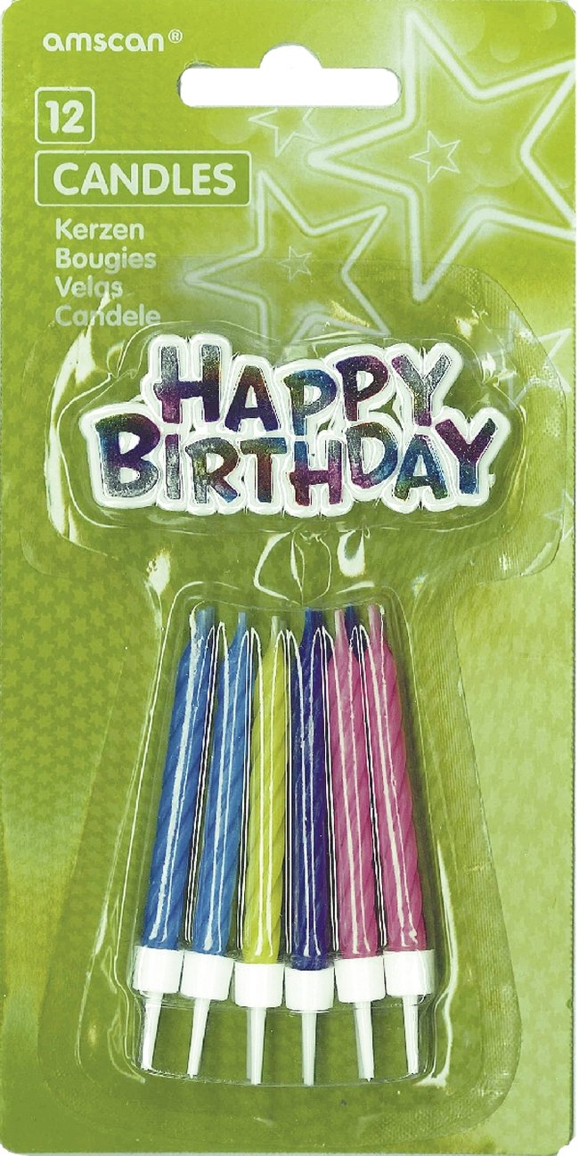 Velas Espiral Happy Birthday 6.3cm