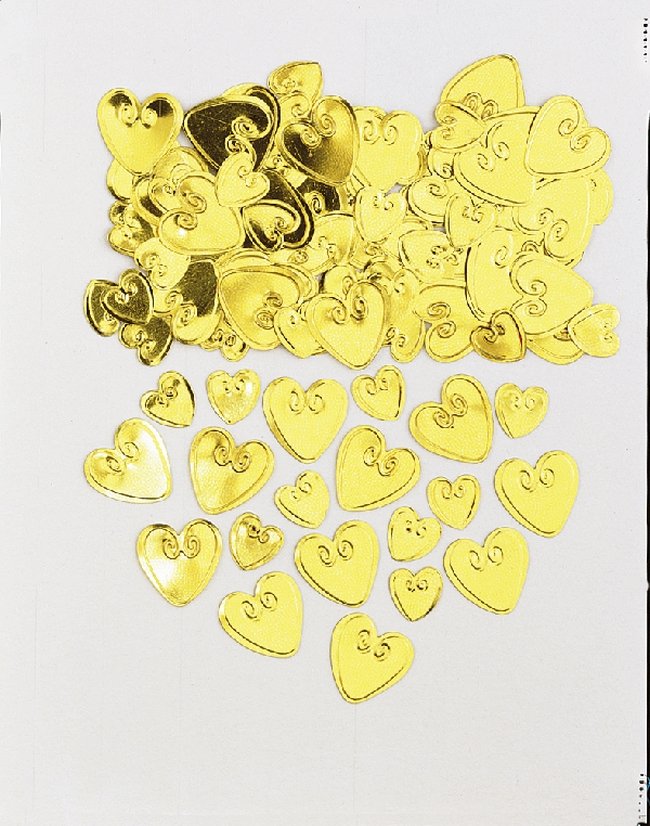 Confeti Corazones Oro 14gr