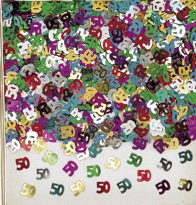 Confeti Numero 50 Multicolor 14gr