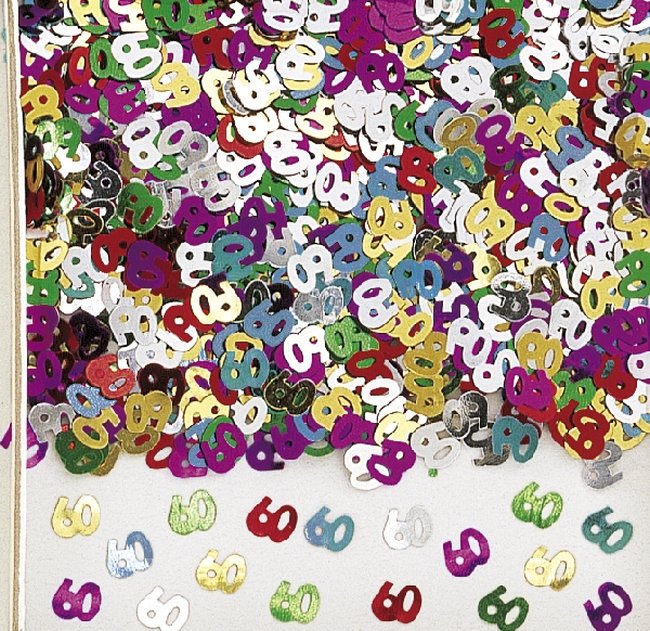 Confeti Numero 60 Multicolor 14gr