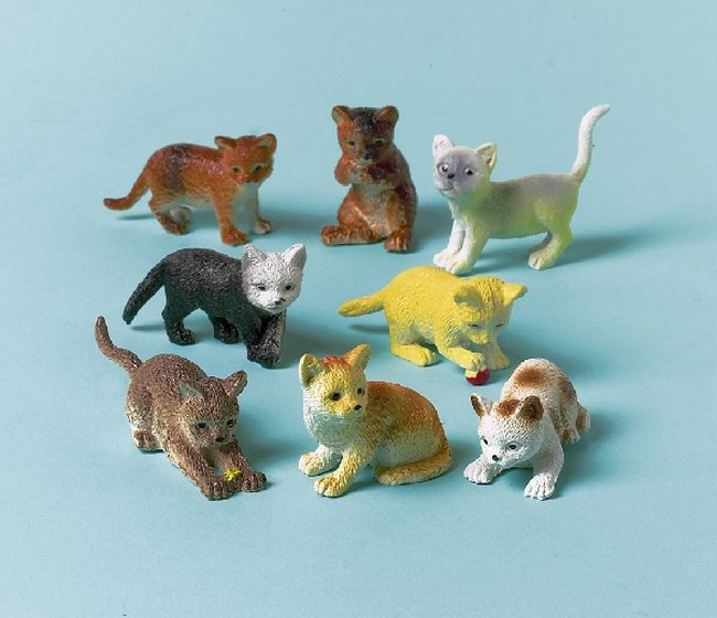 Juguete Gatos Plastico 4-6cm