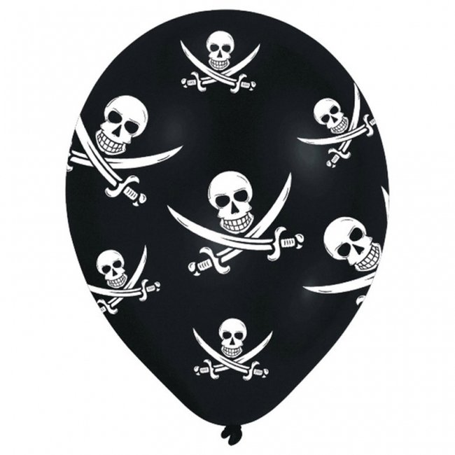 Globos Latex 27,5cm Pirata Jolly Roger