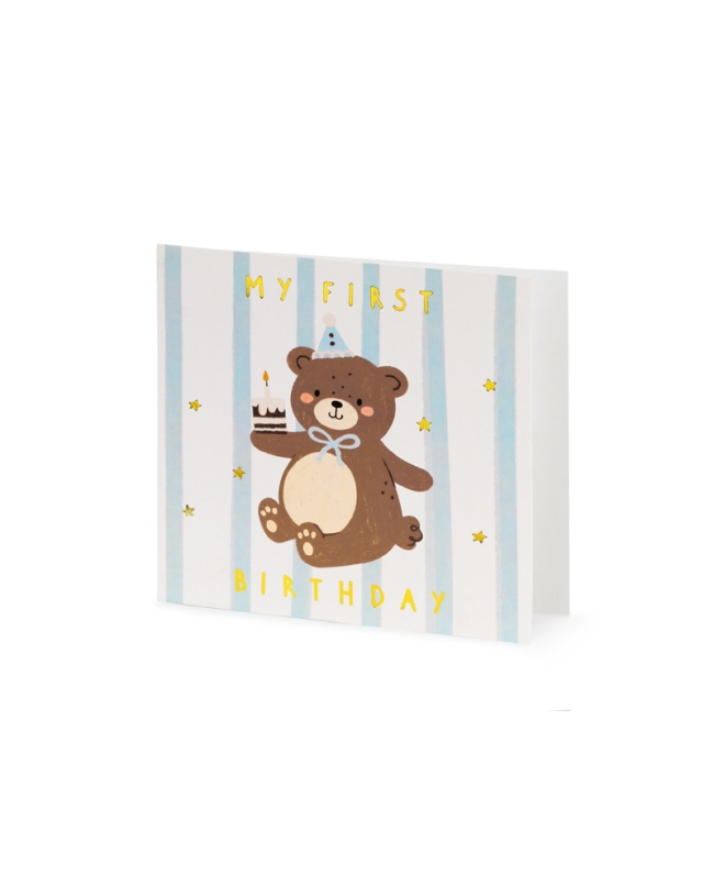 Tarjeta Bday Oso 14X14cm ***OFERTA DTO NO ACUMULABLE