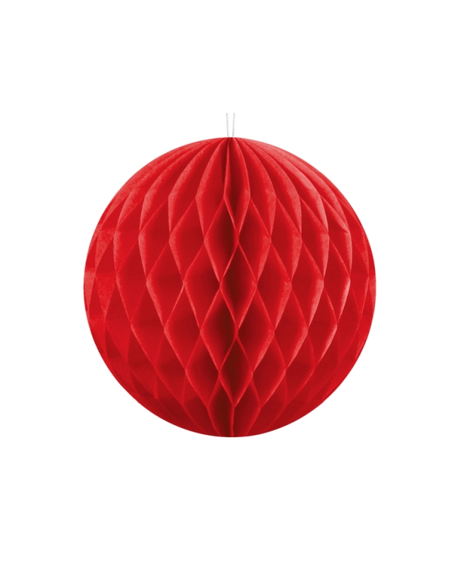 Bola Nido Abeja Rojo 10cm ***OFERTA DTO NO ACUMULABLE