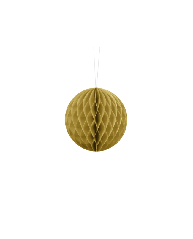 Bola Nido Abeja Oro 10cm ***OFERTA DTO NO ACUMULABLE