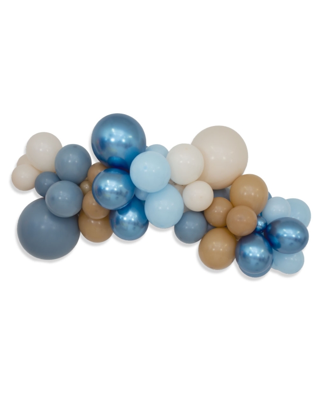 Kit Guirnalda Globos Latex Sempertex Charming Azul - 67 Globos 073-107-140-640-940