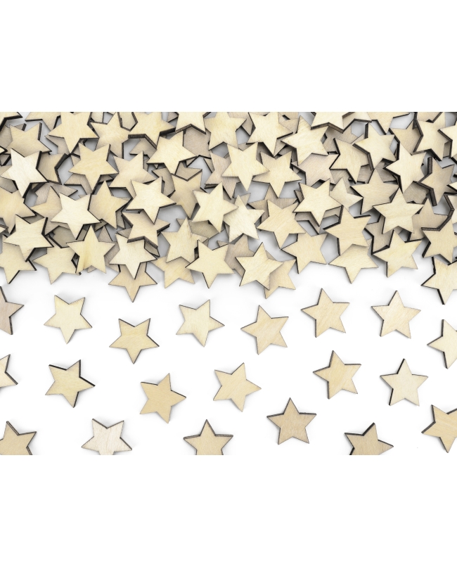 Confeti Madera Estrellas 2X2cm ***OFERTA DTO NO ACUMULABLE
