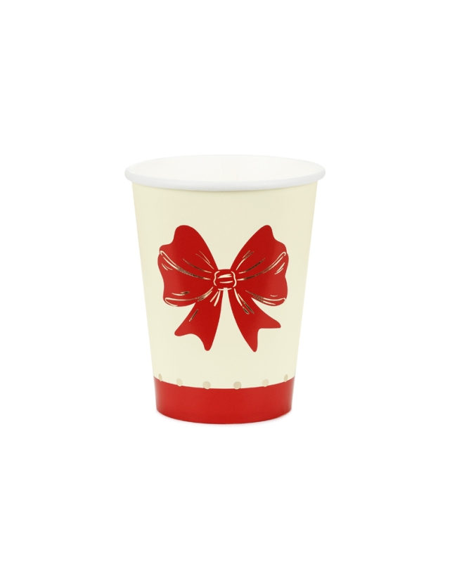 Vasos 250ml Lazo Rojo ***OFERTA DTO NO ACUMULABLE