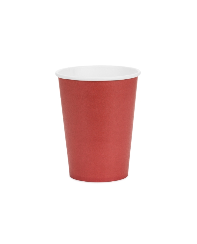 Vasos Papel 250ml Rojo Oscuro ***OFERTA DTO NO ACUMULABLE