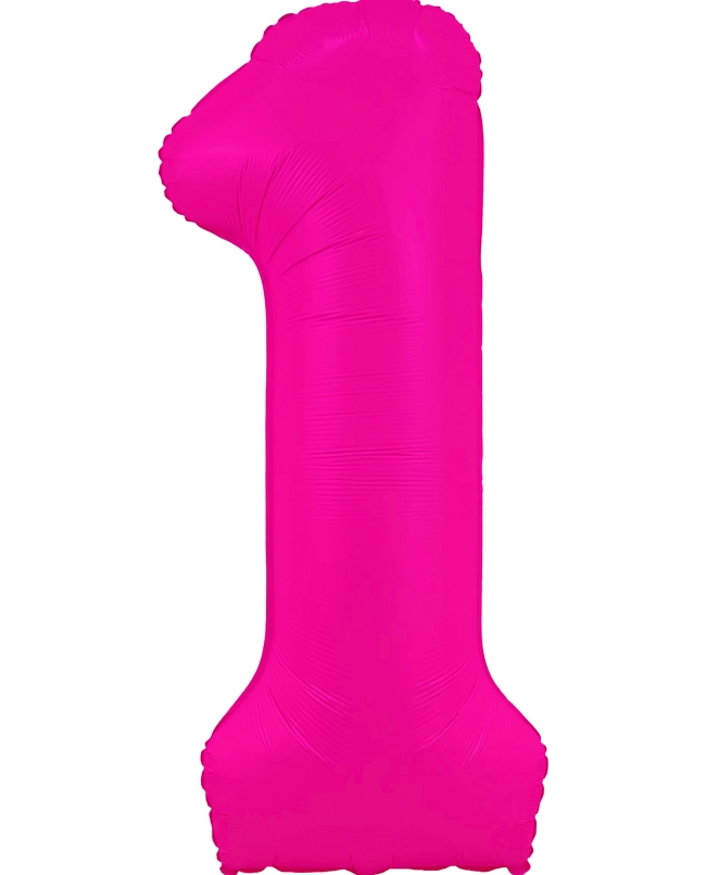 Globo Foil Nº 1 Rosa Fluor 86cm ***OFERTA DTO NO ACUMULABLE