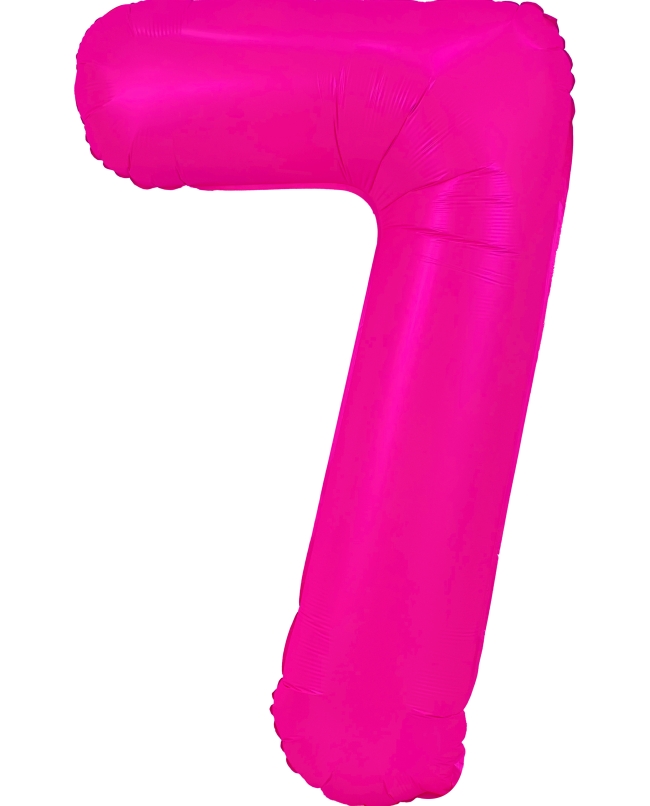 Globo Foil Nº 7 Rosa Fluor 86cm ***OFERTA DTO NO ACUMULABLE