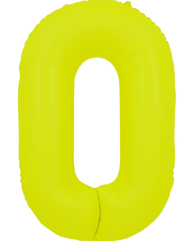 Globo Foil Nº 0 Amarillo Fluor 86cm ***OFERTA DTO NO ACUMULABLE