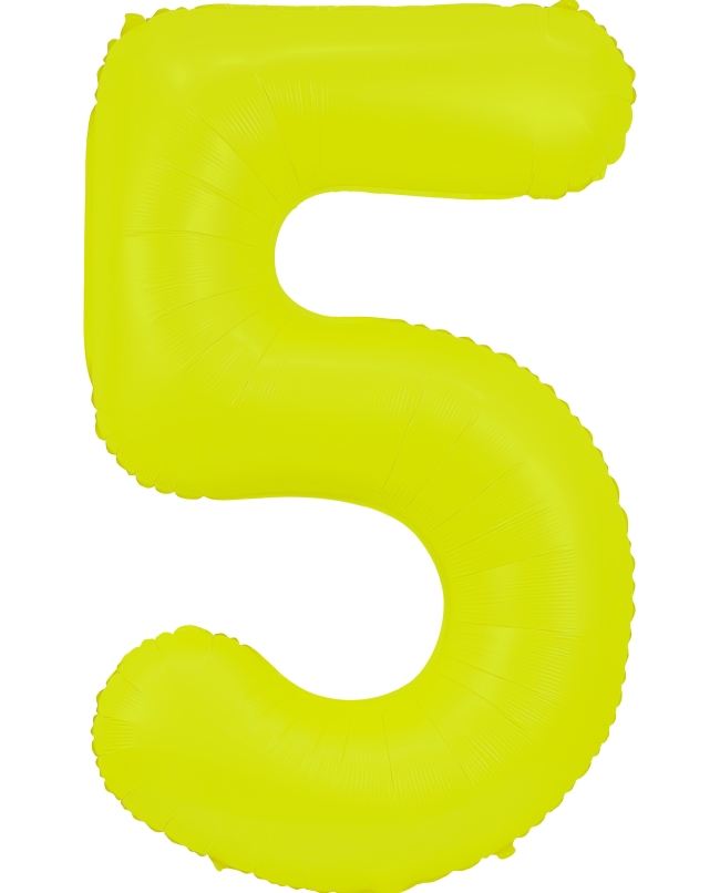 Globo Foil Nº 5 Amarillo Fluor 86cm ***OFERTA DTO NO ACUMULABLE