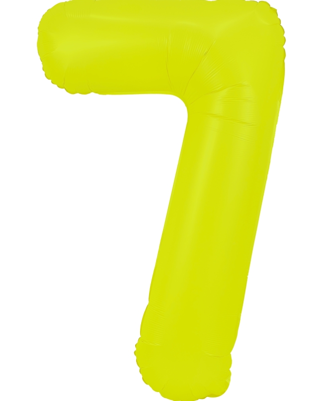 Globo Foil Nº 7 Amarillo Fluor 86cm ***OFERTA DTO NO ACUMULABLE