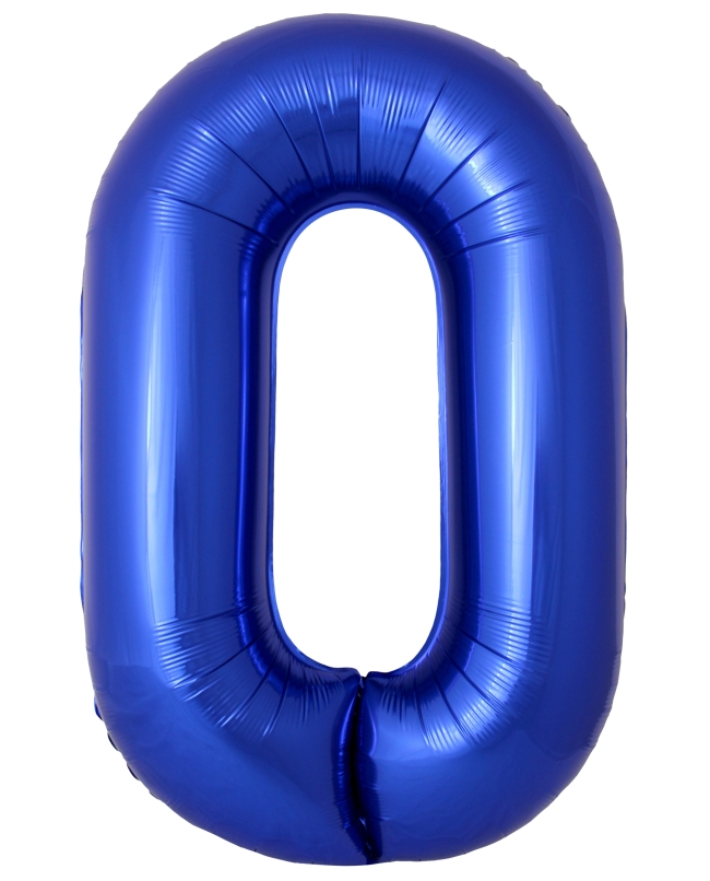 Globo Foil Nº 0 Azul Reflex 86cm ***OFERTA DTO NO ACUMULABLE