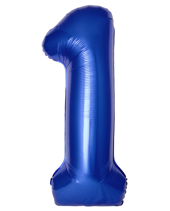 Globo Foil Nº 1 Azul Reflex 86cm ***OFERTA DTO NO ACUMULABLE