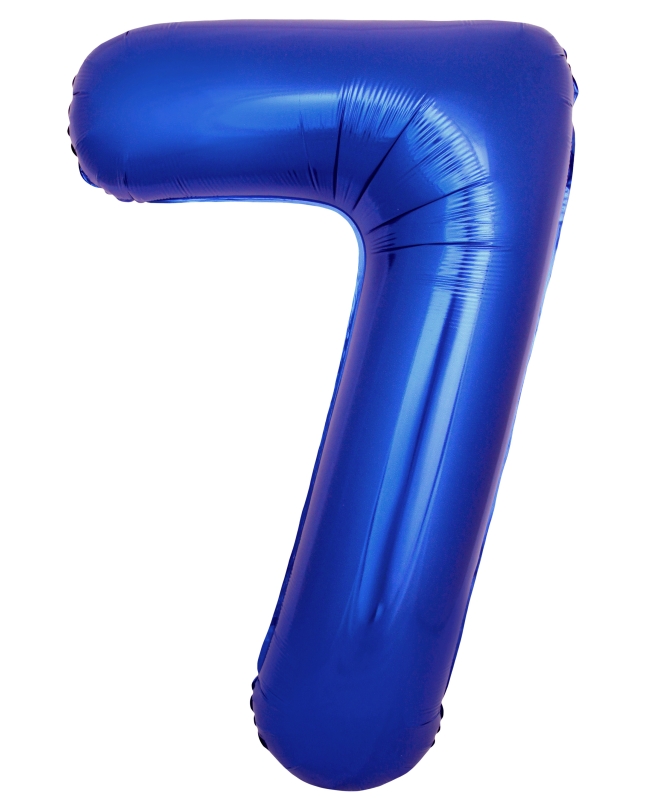 Globo Foil Nº 7 Azul Reflex 86cm ***OFERTA DTO NO ACUMULABLE