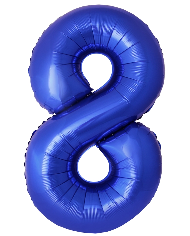 Globo Foil Nº 8 Azul Reflex 86cm ***OFERTA DTO NO ACUMULABLE