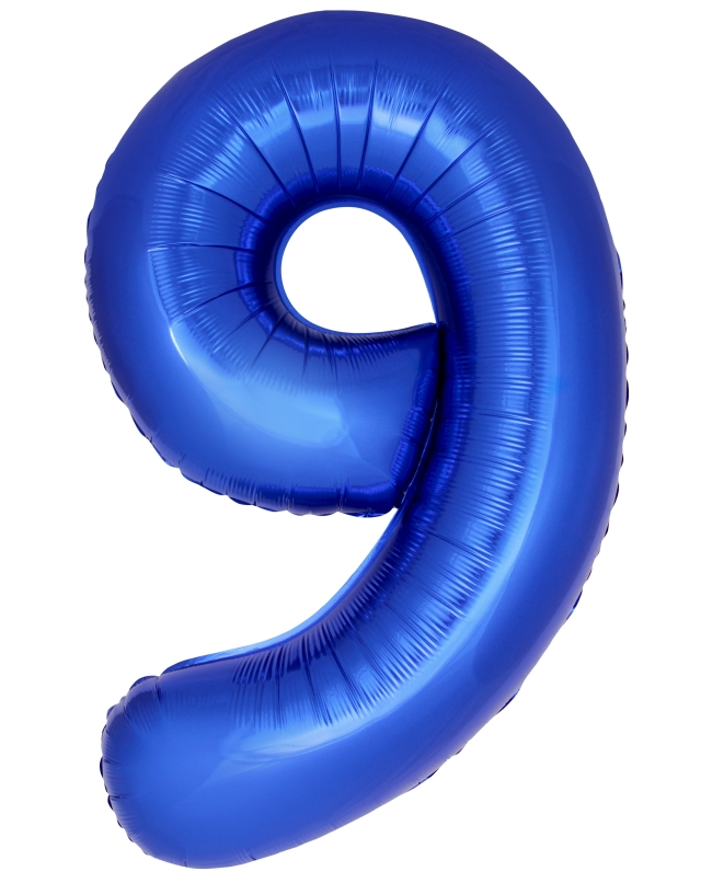 Globo Foil Nº 9 Azul Reflex 86cm ***OFERTA DTO NO ACUMULABLE