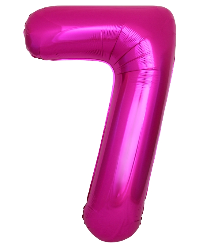 Globo Foil Nº 7 Fucsia 86cm ***OFERTA DTO NO ACUMULABLE