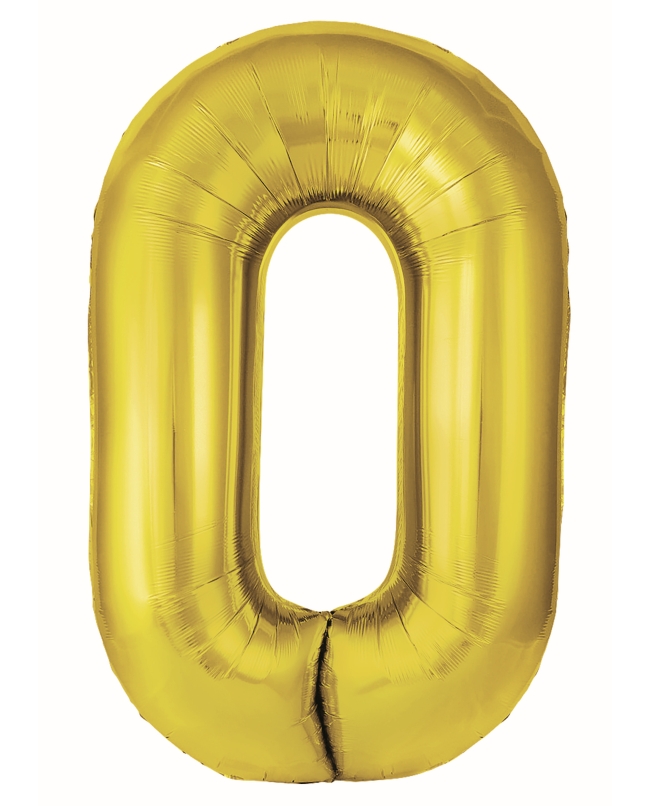 Globo Foil Nº 0 Oro 86cm ***OFERTA DTO NO ACUMULABLE