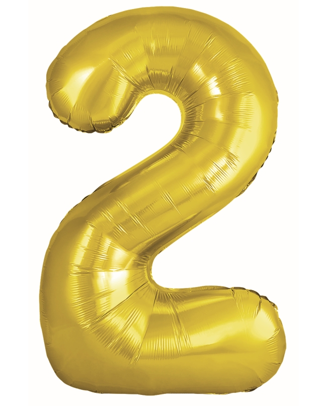 Globo Foil Nº 2 Oro 86cm ***OFERTA DTO NO ACUMULABLE